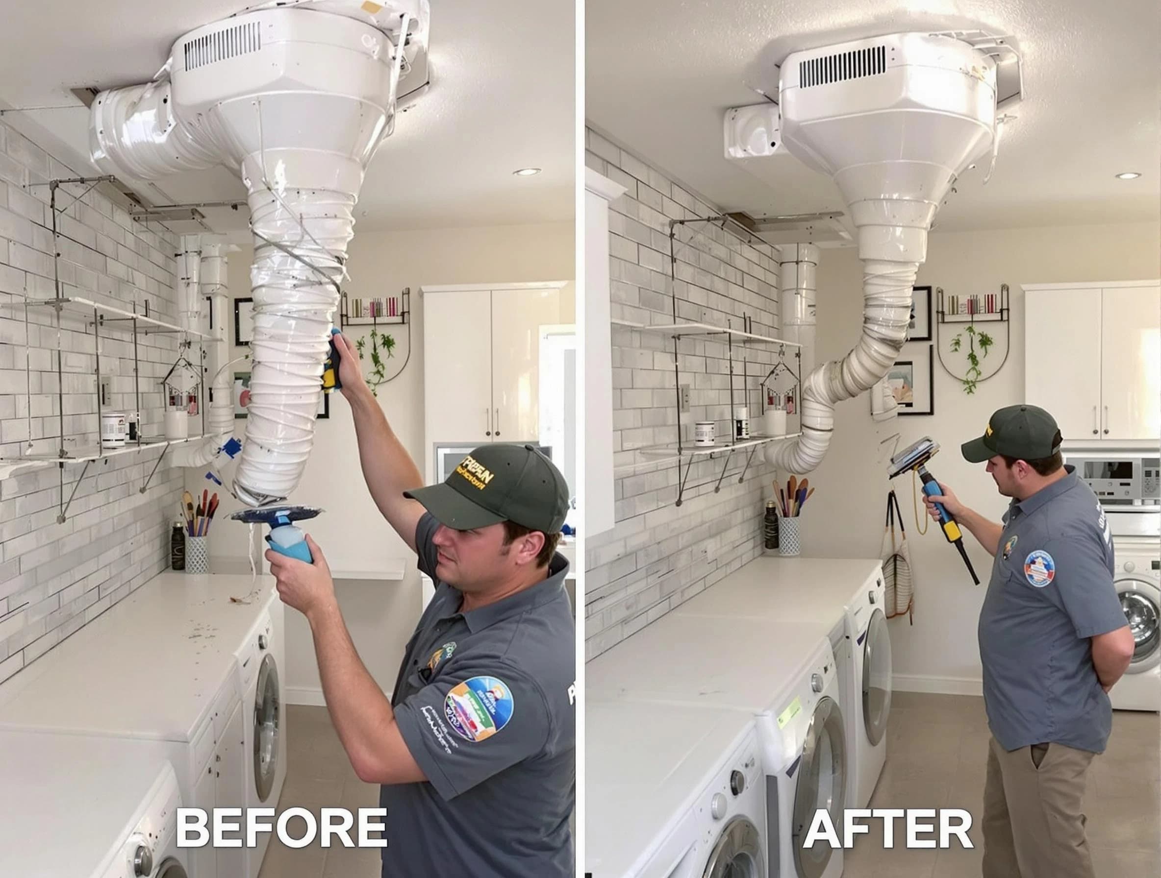 Professional dryer exhaust vent cleaning by Peachtree City Dryer Vent Cleaning in Peachtree City