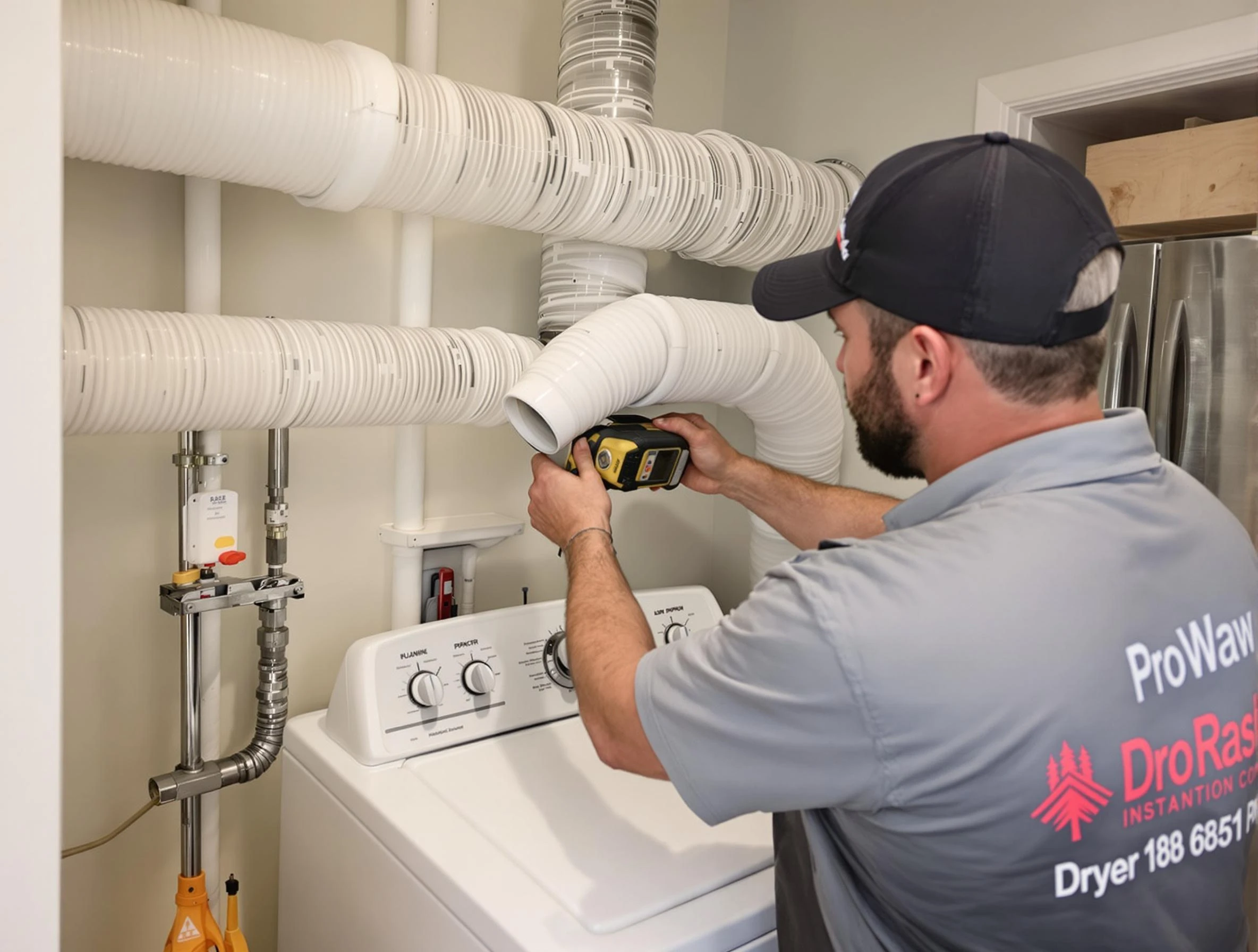 Professional dryer vent hose installation by Peachtree City Dryer Vent Cleaning in Peachtree City
